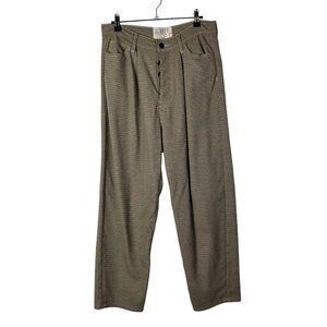 Sandrine Rose Brown Houndstooth High Rise Trousers‎ 28
